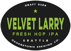 Velvet Larry Fresh Hop IPA tap label